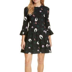 Kate Spade 3/4 Bell Sleeve Print Dress XXL